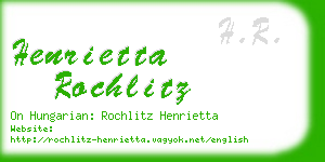 henrietta rochlitz business card